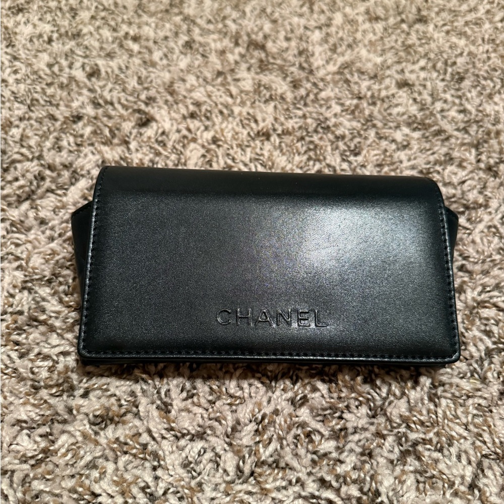 Chanel Black Leather Sunglasses Case